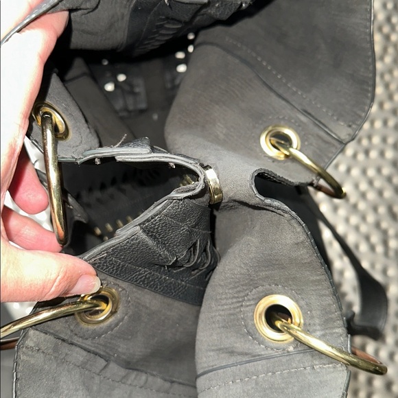 Gray Steve Madden Studded Tote Bag - Picture 8 of 9